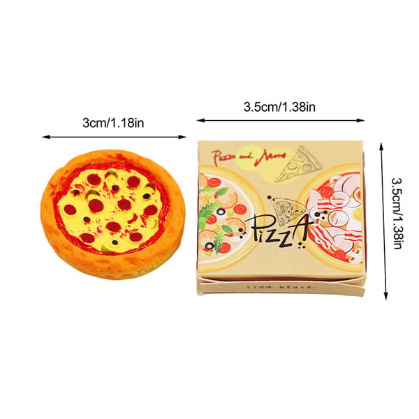 1Set 1:12 Dollhouse Miniatyrpizza m/Packbox Modell Kök one size
