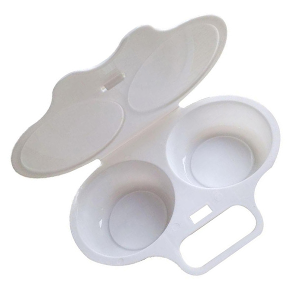 Kök Mikrovågsugn Rund Form Äggångare Matlagning Form Ägg 2 PCS
