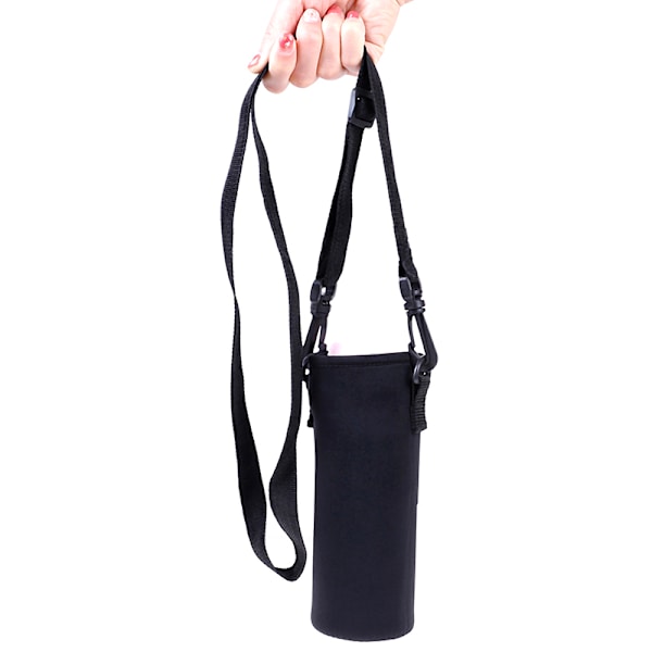 420ml-1500ml vandflaskedækselposeholderrem Black 750ml