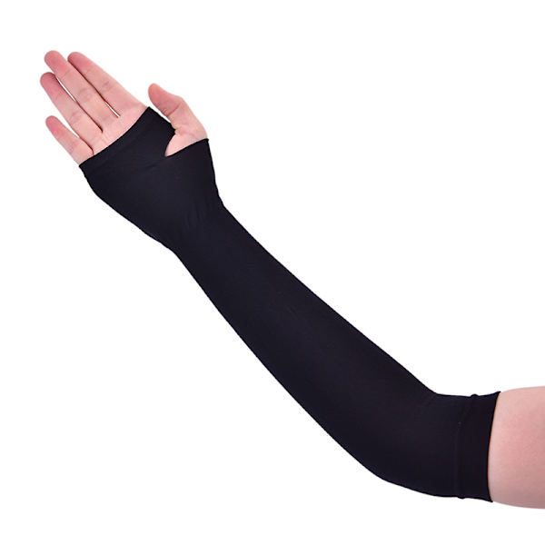1 par kølearmsærmer Dæk UV Solbeskyttelse Udendørs Spor Black 2 pairs