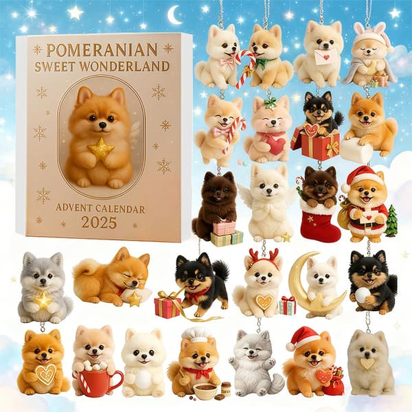 Pomeranian Makea Ihmemaa Joulukalenteri 2025 Multicolor