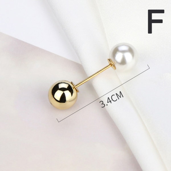 Kläder Broscher Pearl Lapel Pin Tröja Klänning Brosch Byxor Pi F