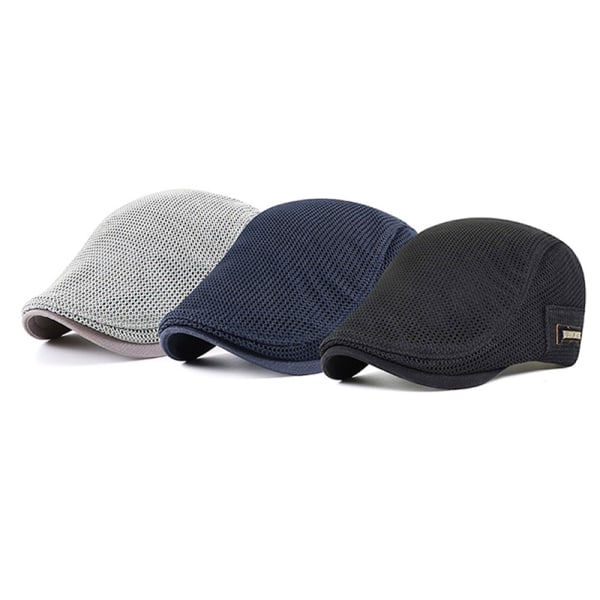 Cabbie Flat Cap åndbar Mesh Newsboy Baret Ivy Cap Coffee