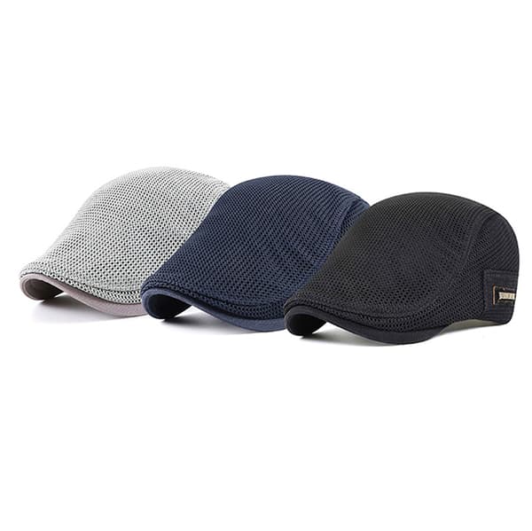 Cabbie Flat Cap Hengittävä Mesh Newsboy Beret Ivy Cap Coffee