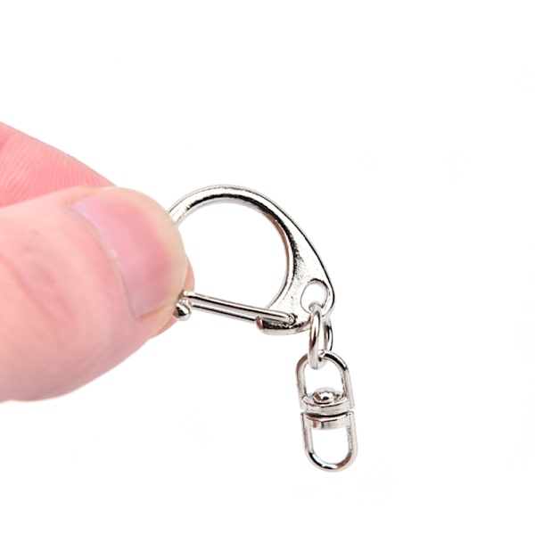 10st DIY polerat silver nyckelring Nyckelring Split Ring Kort Cha