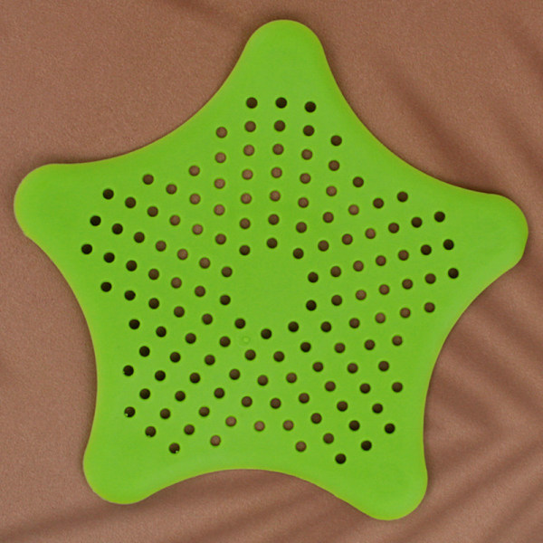 Silikonsil Femuddig stjärna Köksdiskbänksavlopp Green 1 pc