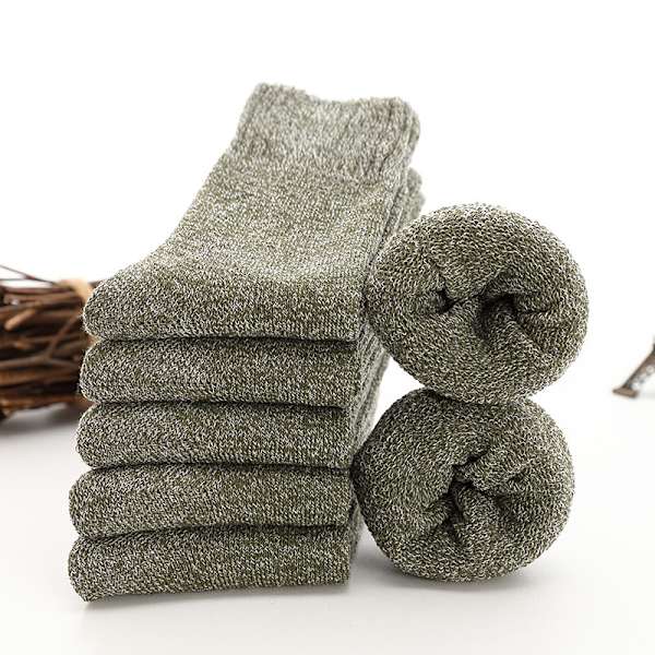 Vintervarme herresokker Tykke Åndbar Casual Business Sok Army green