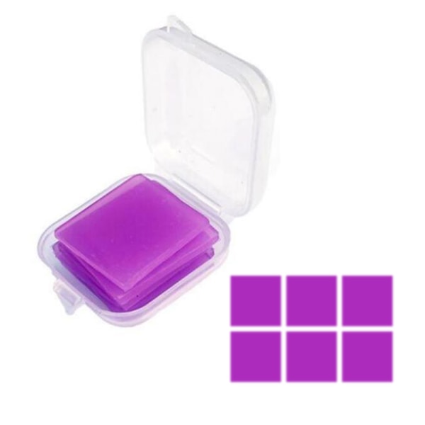 6 Stk 5D Diamantmaling Ler Bore Mudder DIY Dotting Maleri Purple