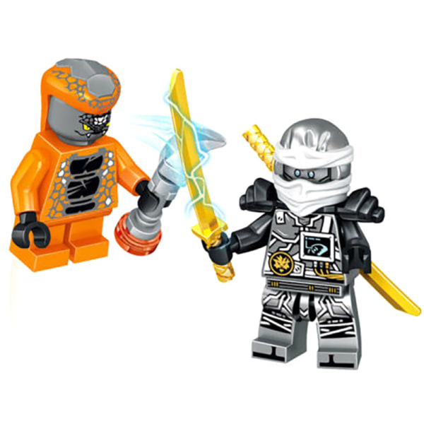 Set med 24 st go Mini Figures Jay Sensei Wu Master Building as the picture
