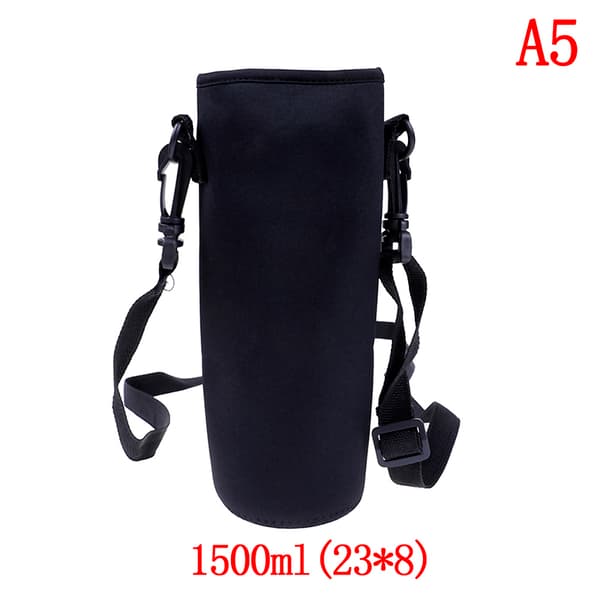 420ml-1500ml vannflaskedekselposeholderstropp Black 1500ml