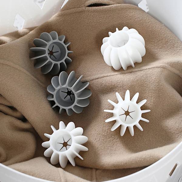 4 stk Klesvask Ball Dekontaminering Anti-tangle Gjenbrukbar Hjem Cle Gray