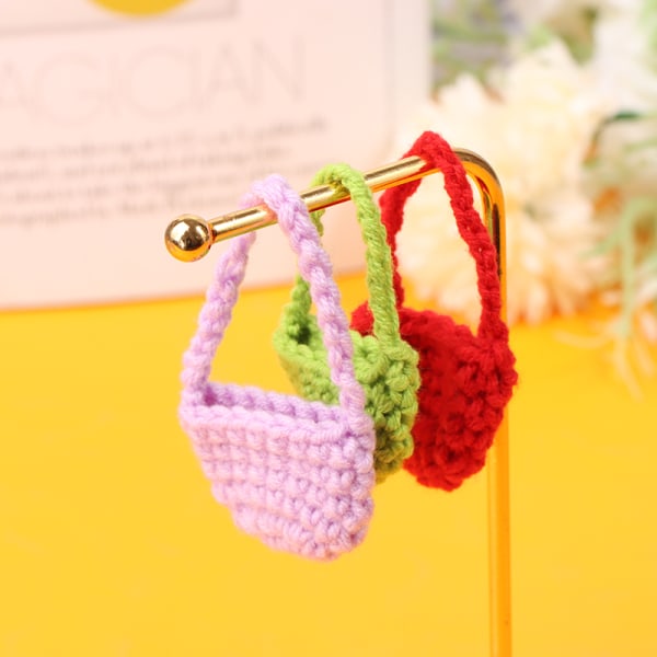 1/12 Dollhouse Woven Pehmo Olkalaukku Crossbody Bag Dolls Dre Green