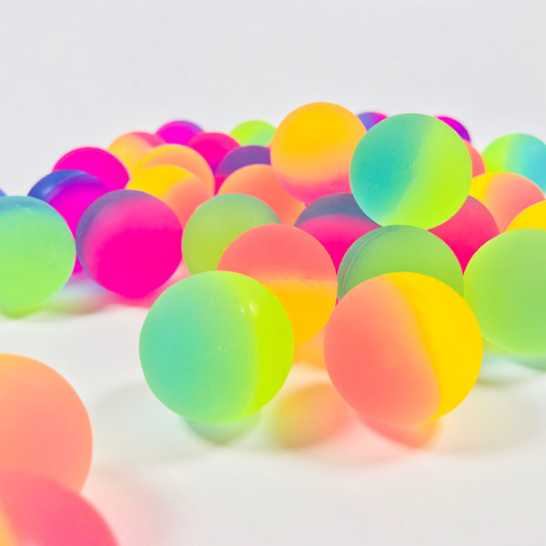 1 st 25 mm tvåfärgad elastisk boll leksak barn färgad pojke gummi one size