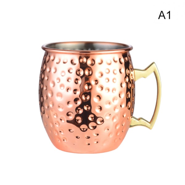 530ml Moscow Mule Kobberkrus Metallkrus kopp Skinke i rustfritt stål A1