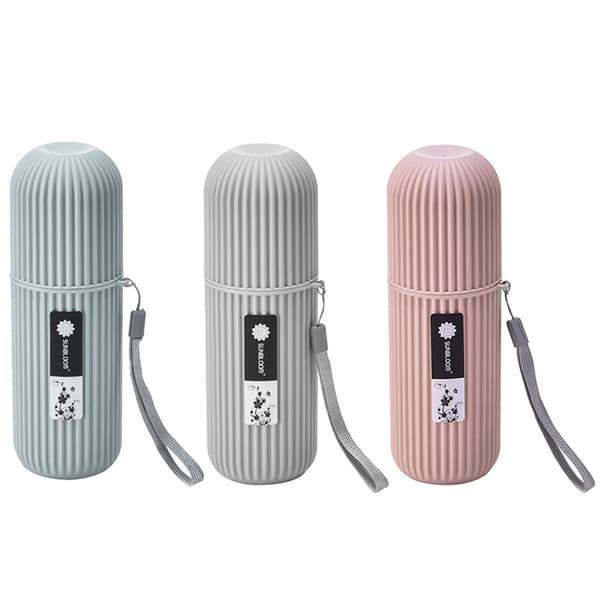 Bärbar tandborste Skydda Hållare Case Resecamping Förvaring Pink