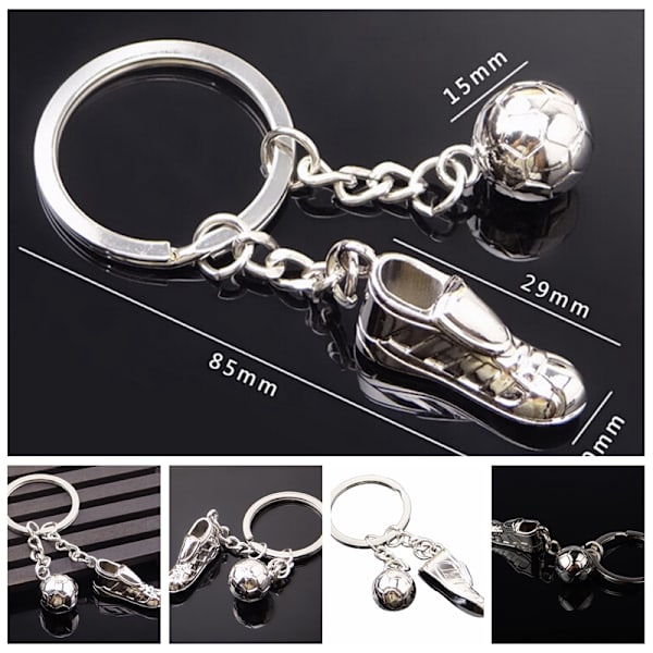 Uusi 3D e Metal Ring avaimenperä Avaimenperä Cool jalkapallokenkä Lovely Ke 1 pc