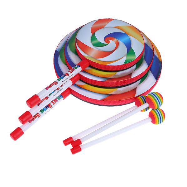 Lollipop Handtrumma Slagverksinstrument Spädbarnsmusikleksaker T A3