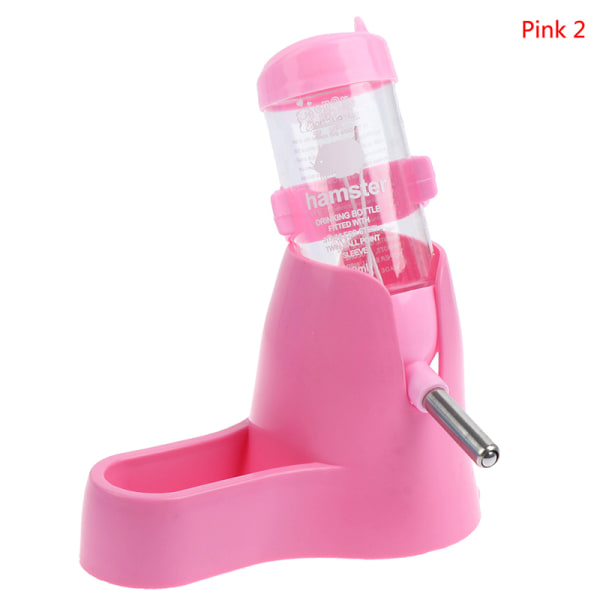 Hamster Vannflaske Tilbehør til små dyr Automatisk fôring Pink With kettle