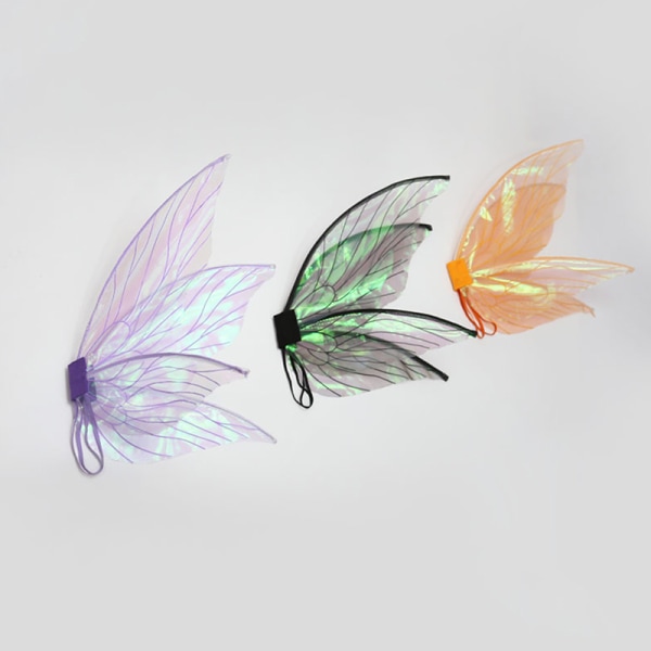 Butterfly Fairy Wings Dress Up Angel Wings Girl Birthday Elf Wi Black
