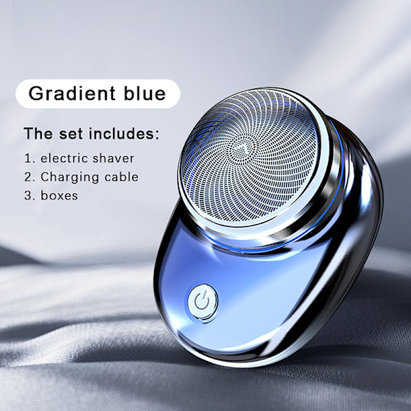 Sähköinen parranajokone Kannettava partakone matkapuku märkä ja kuiva miesten US Light blue