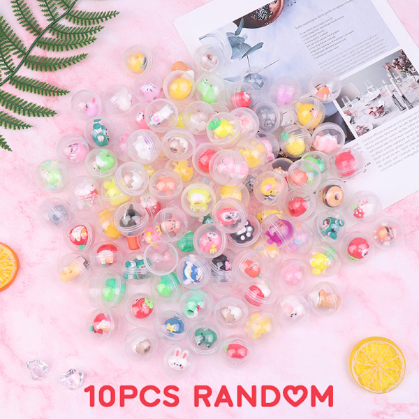 10 stk 32mm Barn Mini Små Dyr Leker Funny Pet Ball Egg one size