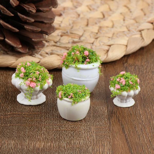 2stk Dukkehusmøbler 1:12 Tilbehør Mini Grønn Bonsai Fl A2