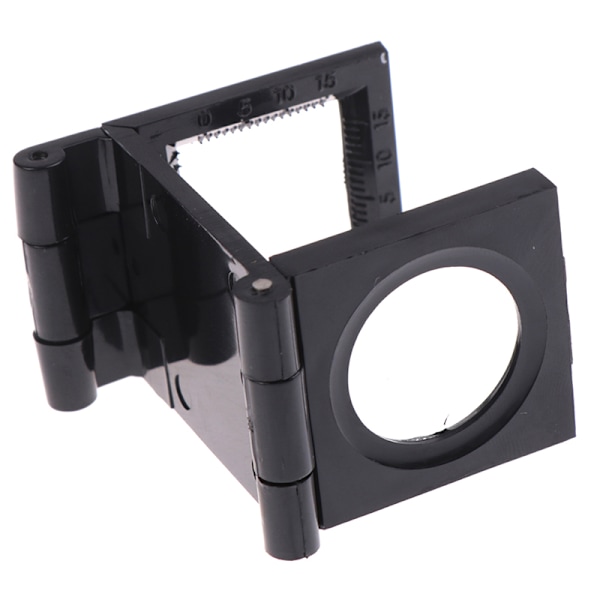 10X 28mm taittuva suurennuslasiteline asteikolla tekstiilille O Black one size