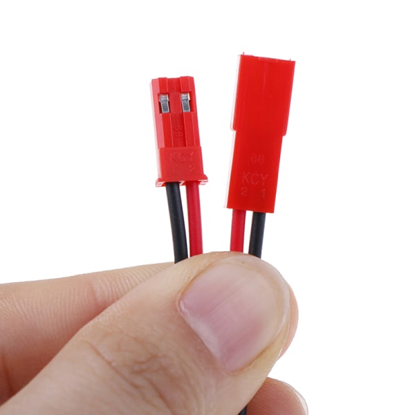 20 stk 2 Pin stik han hun jst stik kabel 22 awg ledning fo Onesize