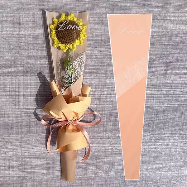 50 st Iriserande Enkla Rosärmar DIY Transparent Blomomslag white