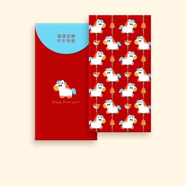30 st Pengakuvert Nyår Hongbao Lyckopeng Rött Kuvert A6
