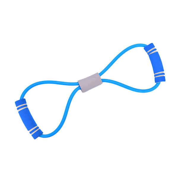 Yoga Gum Fitness Resistance 8 Word Chest Expander Rope Workout Light blue