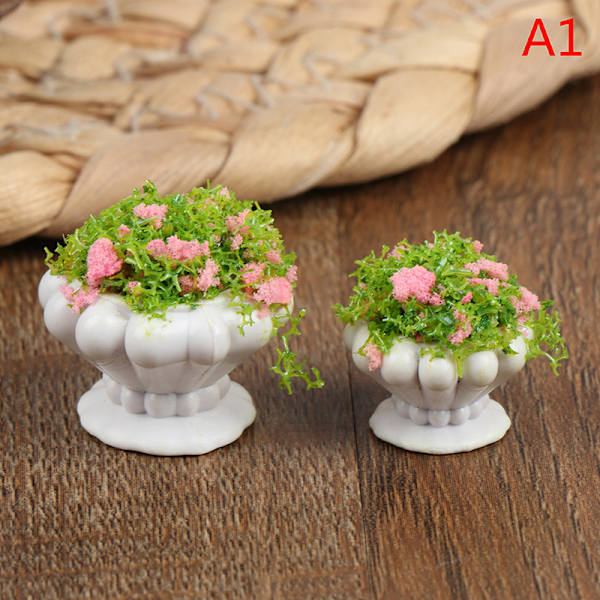 2kpl Nukkekodin huonekalut 1:12 Asusteet Mini Green Bonsai Fl A1
