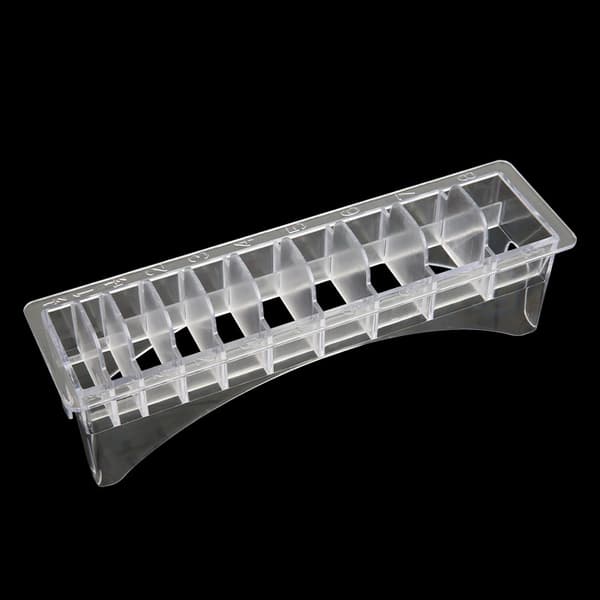 Universal rektangulær plastguide Kam Oppbevaringsboks Barber Hai 10 grids