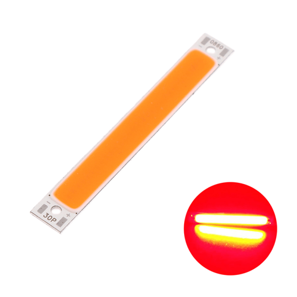 LED COB Strip 1W 3W Varm Kald Hvit Blå Rød LED Lyskilde F Red 1W