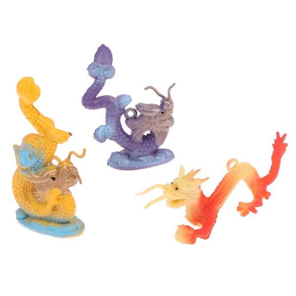 6PC 2024 PVC kreativa miniatyrfigurer Dragon For Display La