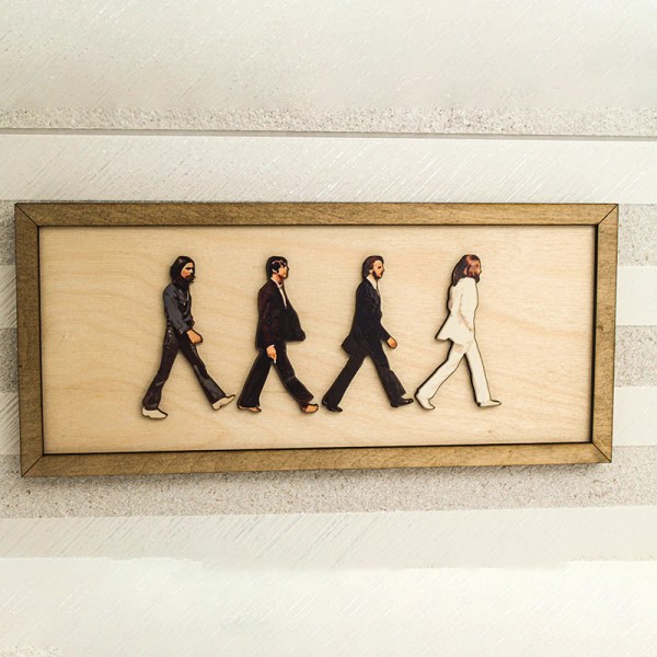 The Beatles innrammet Abbey Road-portrett