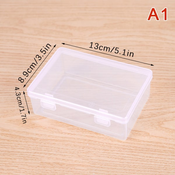 INS Transparent Plastic Opbevaringsboks Fotokort Holder Skrivebord Stor A2