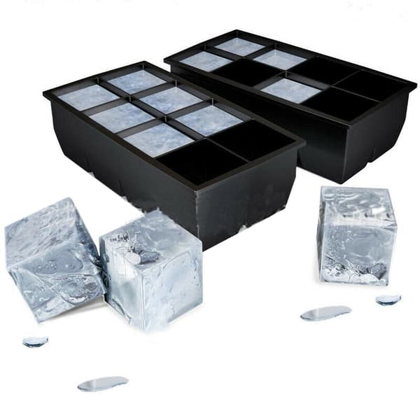 Big Cube Giant Jumbo Suuri silikoninen Ice Cube Square Makerin alusta Black