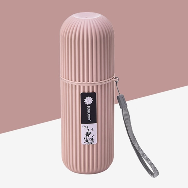 Bærbar tannbørste beskytter holderveske Reisecampingoppbevaring Pink