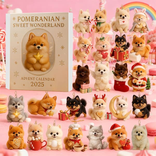 Pomeranian Makea Ihmemaa Joulukalenteri 2025 Multicolor