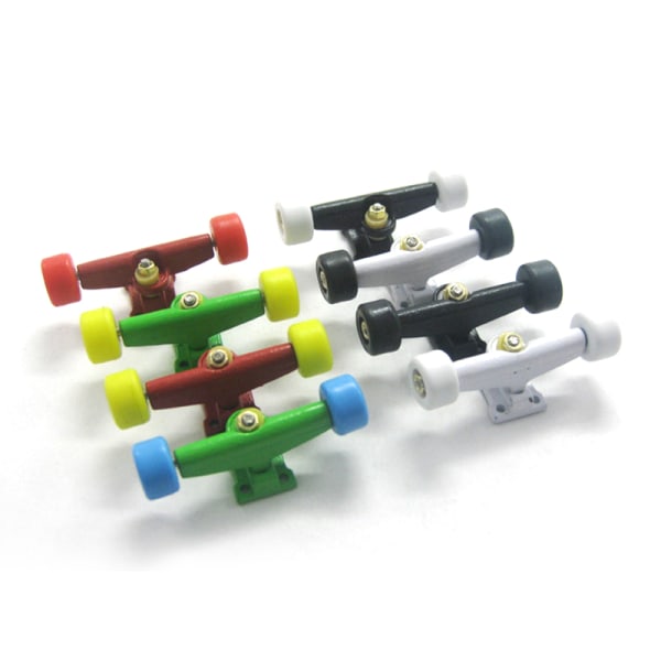 4 stk/sett PU+metalluretan CNC-lagerhjul for trefinger Black
