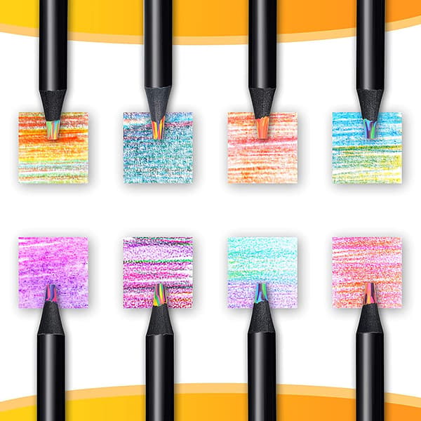 1 stk. Gradient Rainbow blyanter til voksne Kunsttegning Farvelægning S one size