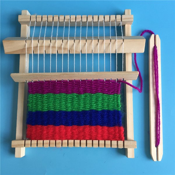 Puinen Weaving Loom Askartelulanka Tee-se-itse käsineulonta hine Kids Education 1 pc one size