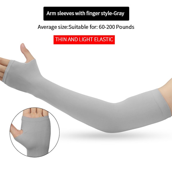 Käsivarsi Hihat Ice Fabric Hengittävä Quick Dry Running Sportswear Beige