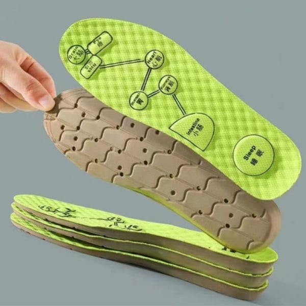 Fot Akupressur Innersåle Pustende Sports Cushion Inserts Deod green 43-44