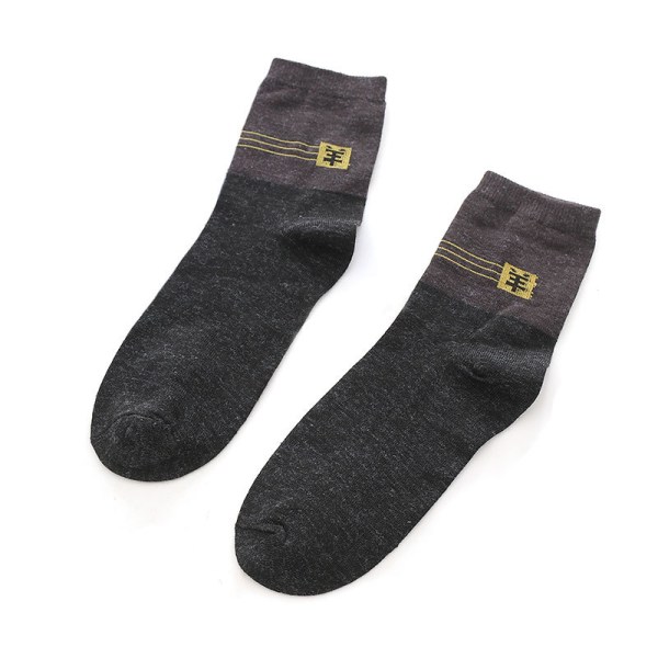 10st=5par herr vinter tjock varmrandig ullstrumpa Casual B Color Random 5 Pairs