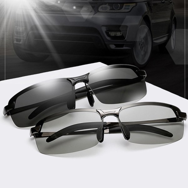 Polariserte fotokromatiske solbriller for menn UV400 Kjøre Transiti B
