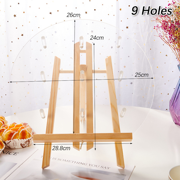 8.6.9 reikiä Donitsipöydän hyllyn kiinnike Board Jälkiruoat kakkukoristeet 9 Holes