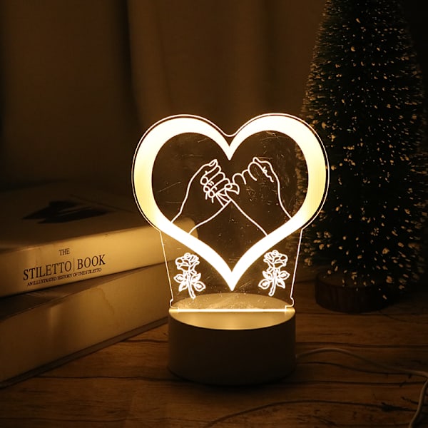 3D-platta LED-lampa Creative Night Lights Novelty Illusion Night A1
