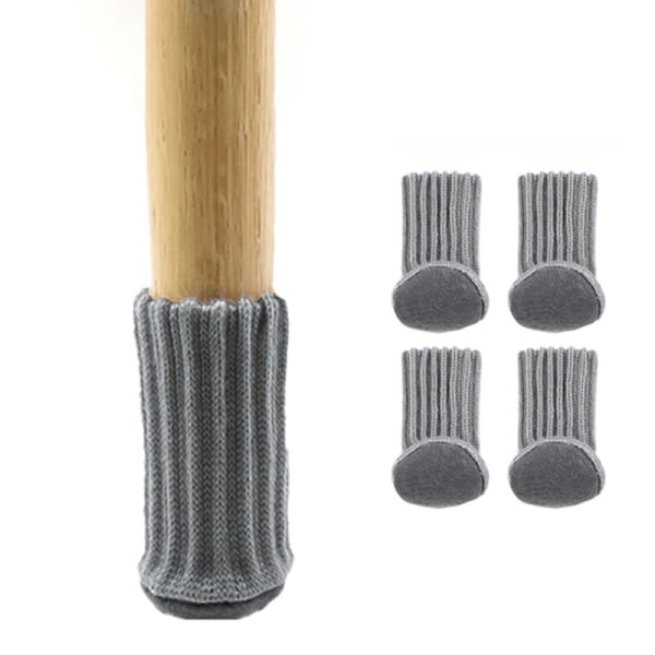 24stk Strikket Stol Ben Sokker Møbel Bordfødder Ben Gulv Pr Gray 24 PCS